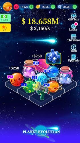 Schermata Planet evolution:idle merge 0