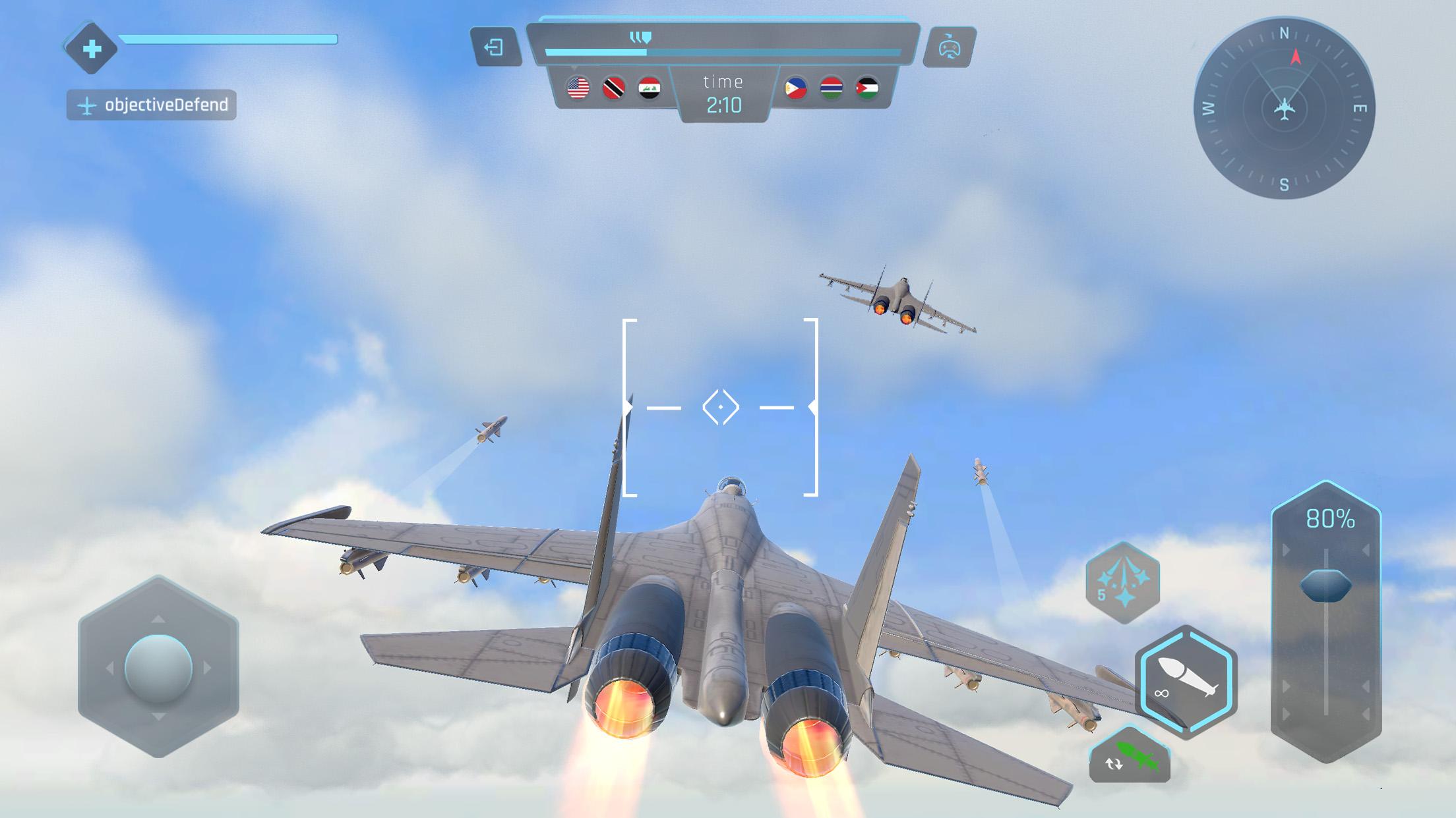 空の戦士：戦闘機での戦闘ゲーム スクリーンショット 2