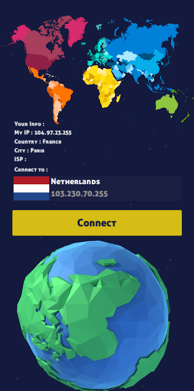 Schermata VPN NetherLands - IP for NL 1