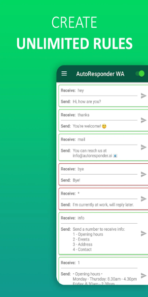 AutoResponder for WhatsApp スクリーンショット 0