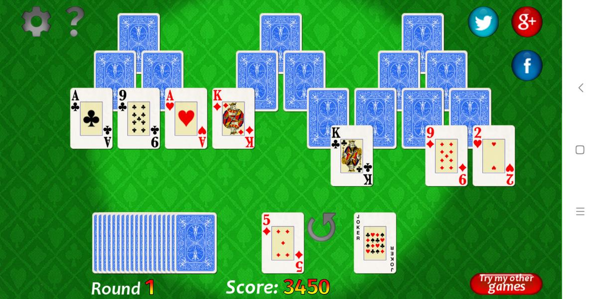 Vegas Solitaire TriPeaks स्क्रीनशॉट 1