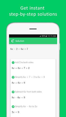 Cymath - Math Problem Solver Ekran Görüntüsü 1