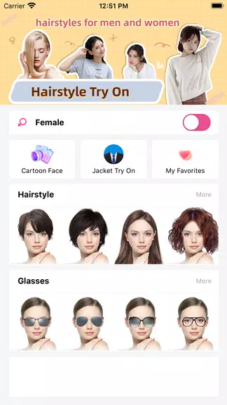 Hair Makeover-modiface・haircut スクリーンショット 0