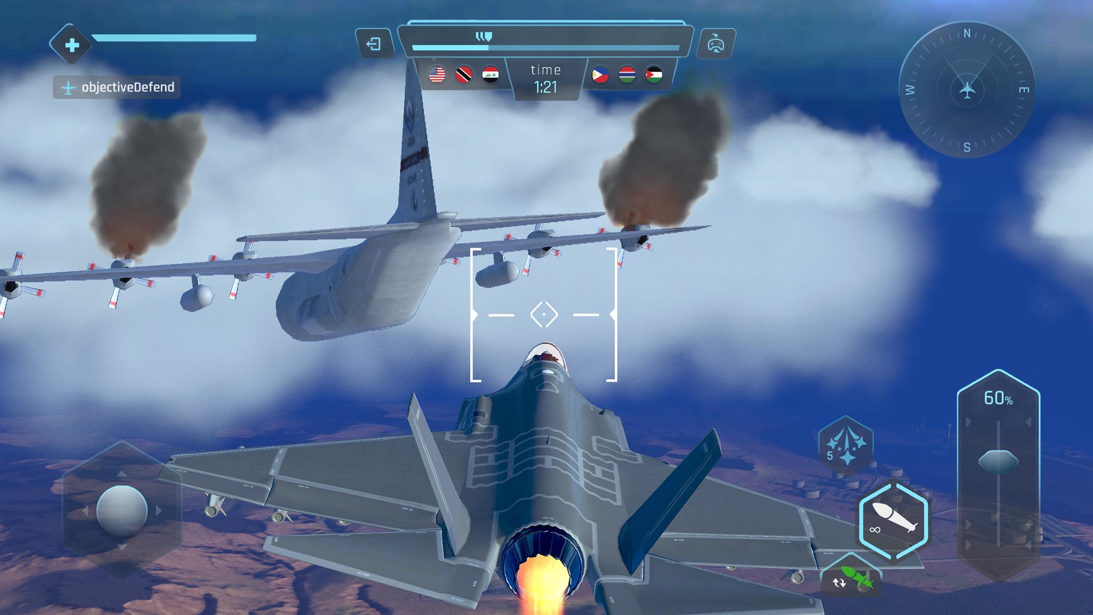 空の戦士：戦闘機での戦闘ゲーム スクリーンショット 3
