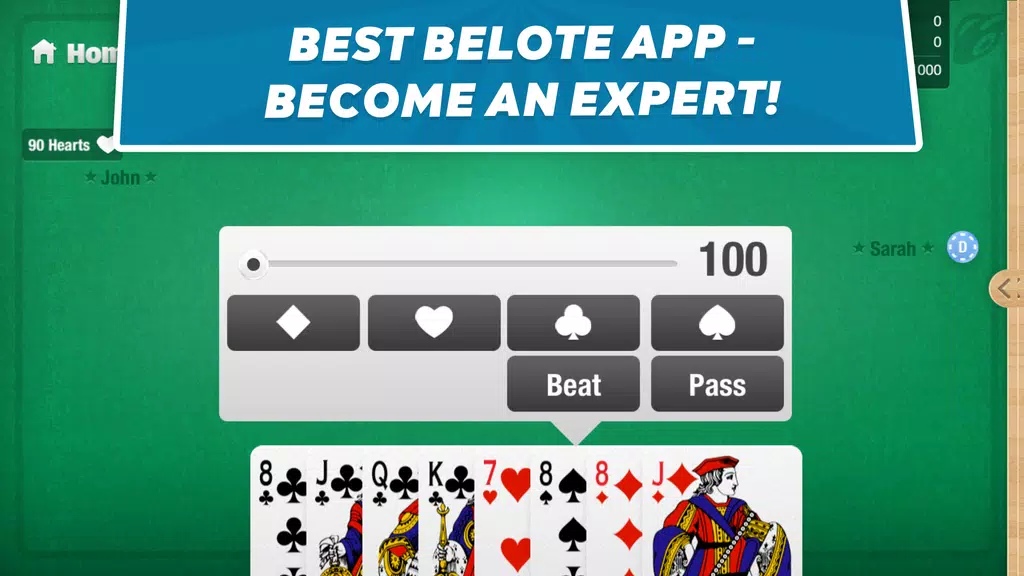 Belote Coinche - card game 스크린샷 0