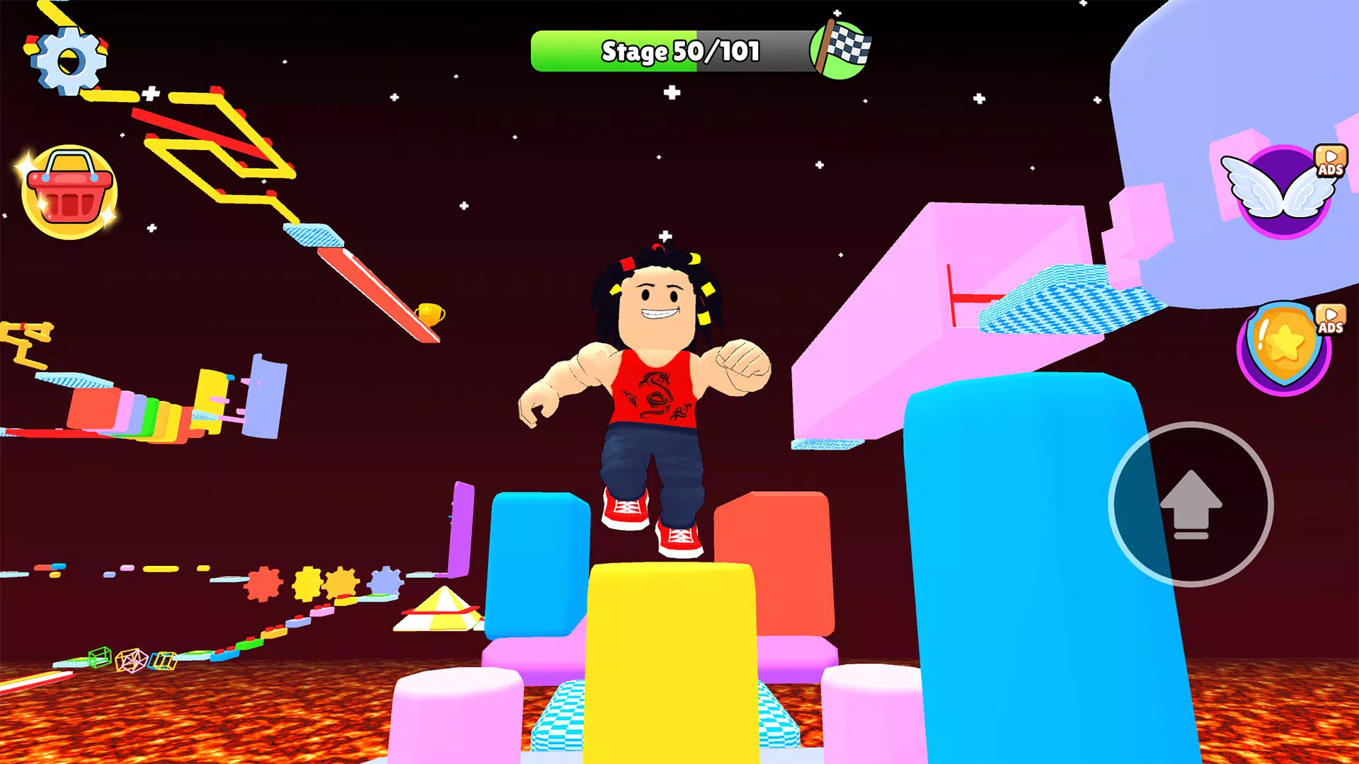 Parkour Adventure Jump Up Game Скриншот 2