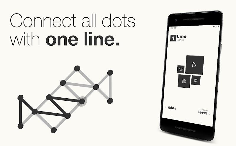 1Line & dots. Puzzle game. 스크린샷 0