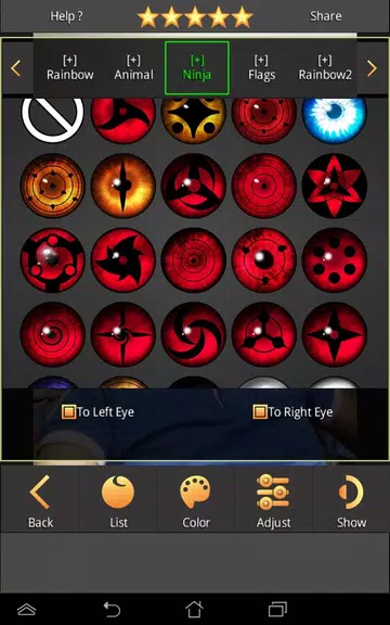 Sharingan - Eye And Hair Color Captura de pantalla 2