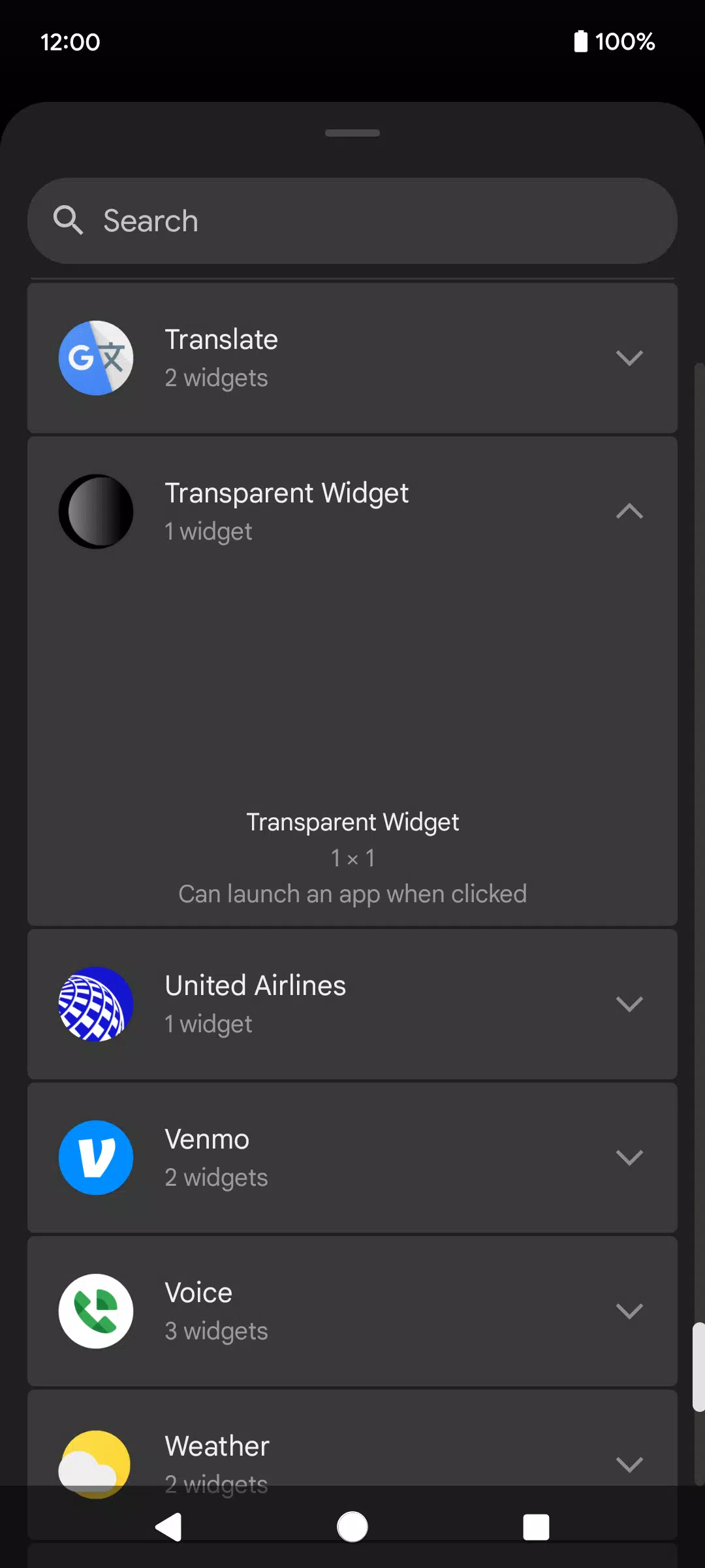 Transparent Widget スクリーンショット 0