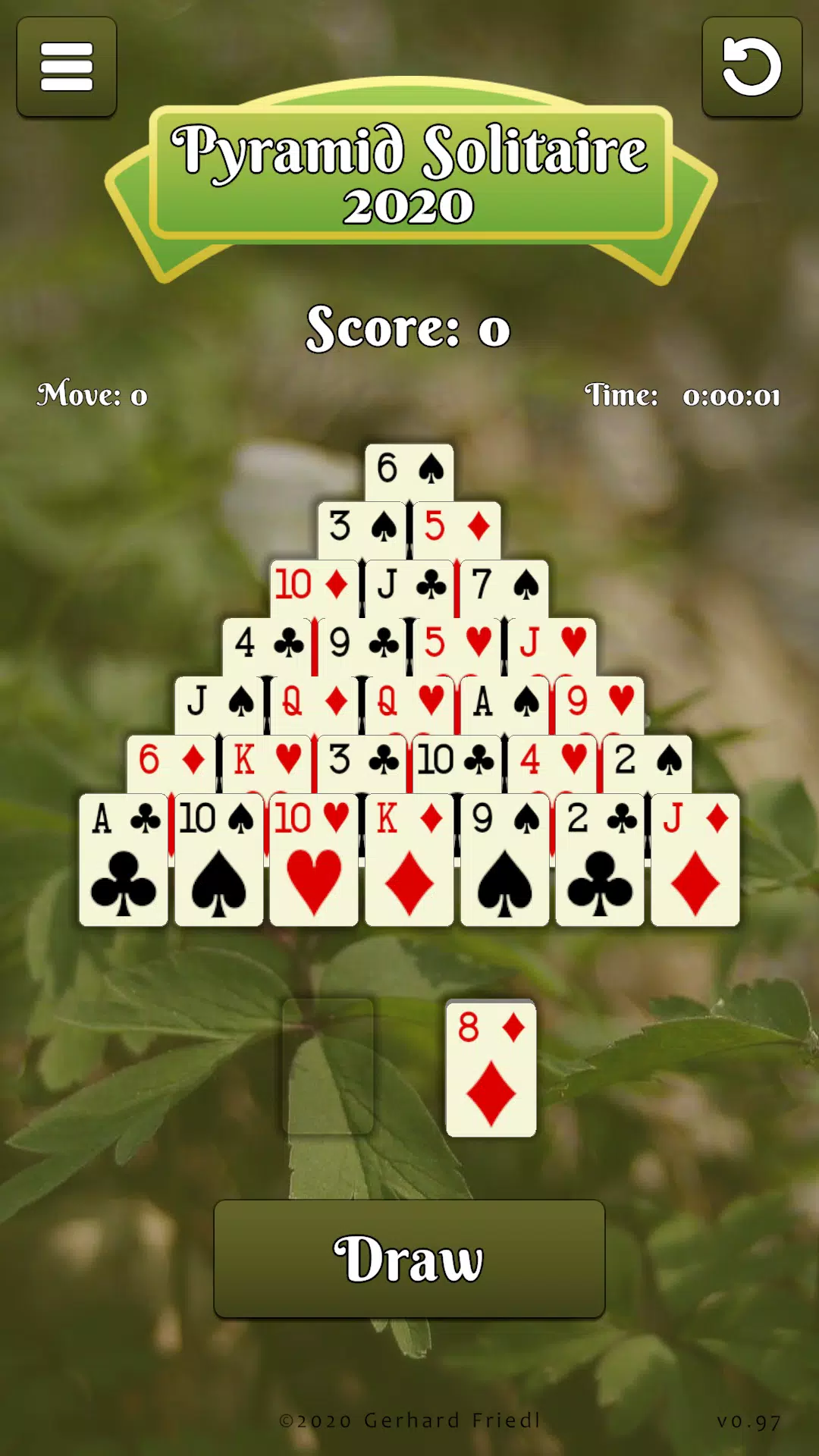 Pyramid Solitaire Card Game Tangkapan skrin 1