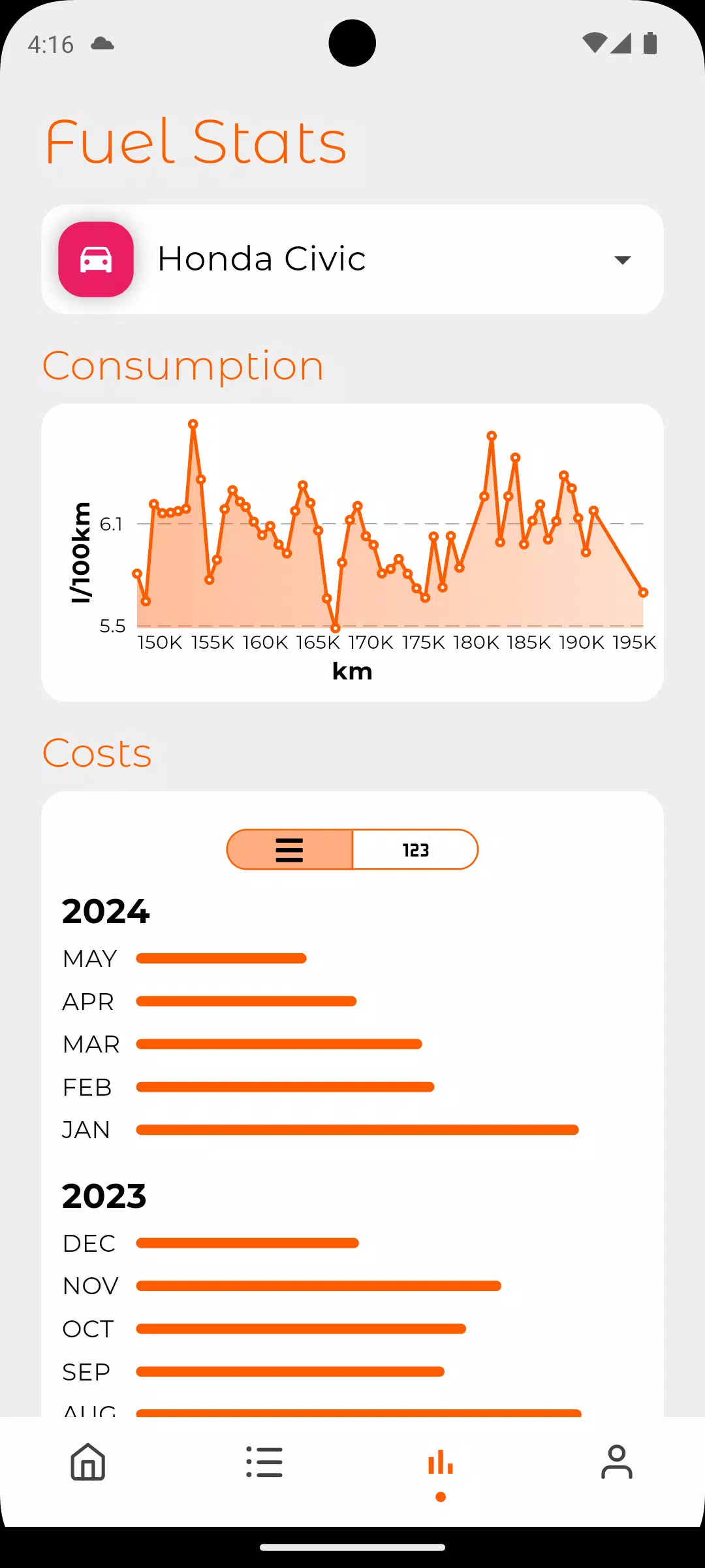 Fuel Log スクリーンショット 2