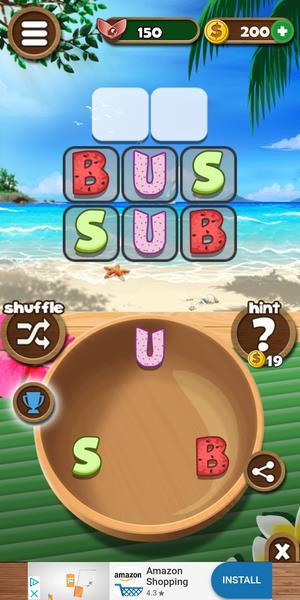 Word Beach: Connect Letters, Fun Word Search Games Ekran Görüntüsü 0