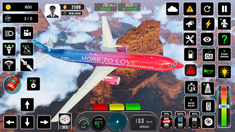 Pilot Flight Simulator Games Ekran Görüntüsü 3