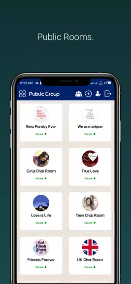 Schermata UK Chat - Group Chat Rooms 0