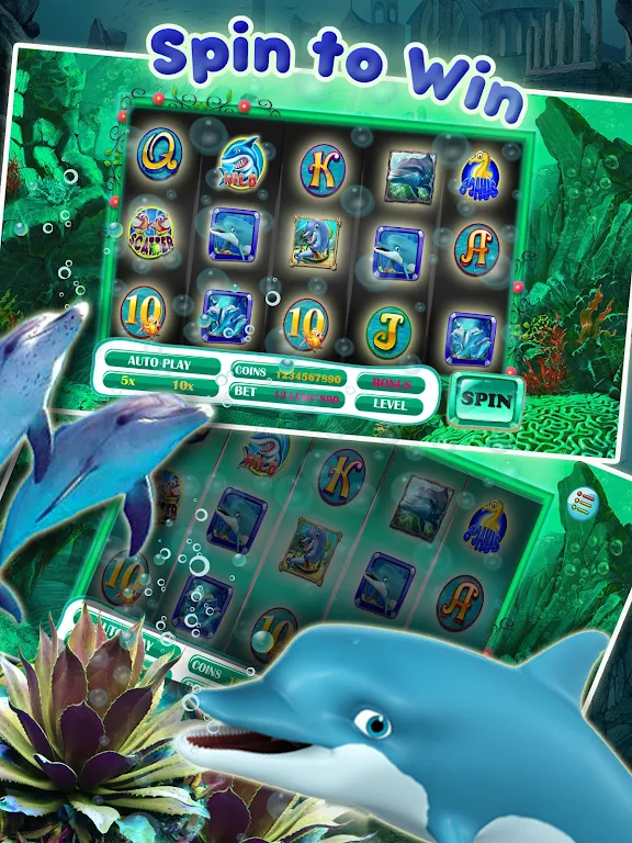 Lucky Dolphin Slots: Free Casino Slot Machines Ekran Görüntüsü 1