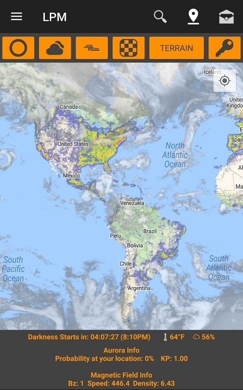 Light Pollution Map - Dark Sky Скриншот 2