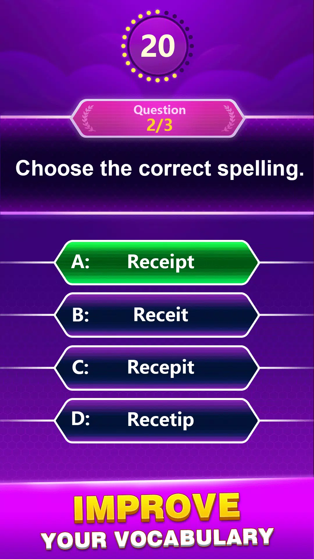 Spelling Quiz - Word Trivia應用截圖第3張