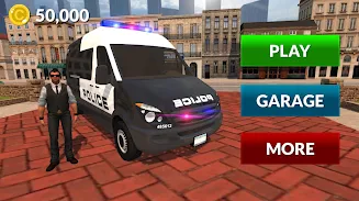 American Police Van Driving Captura de pantalla 3