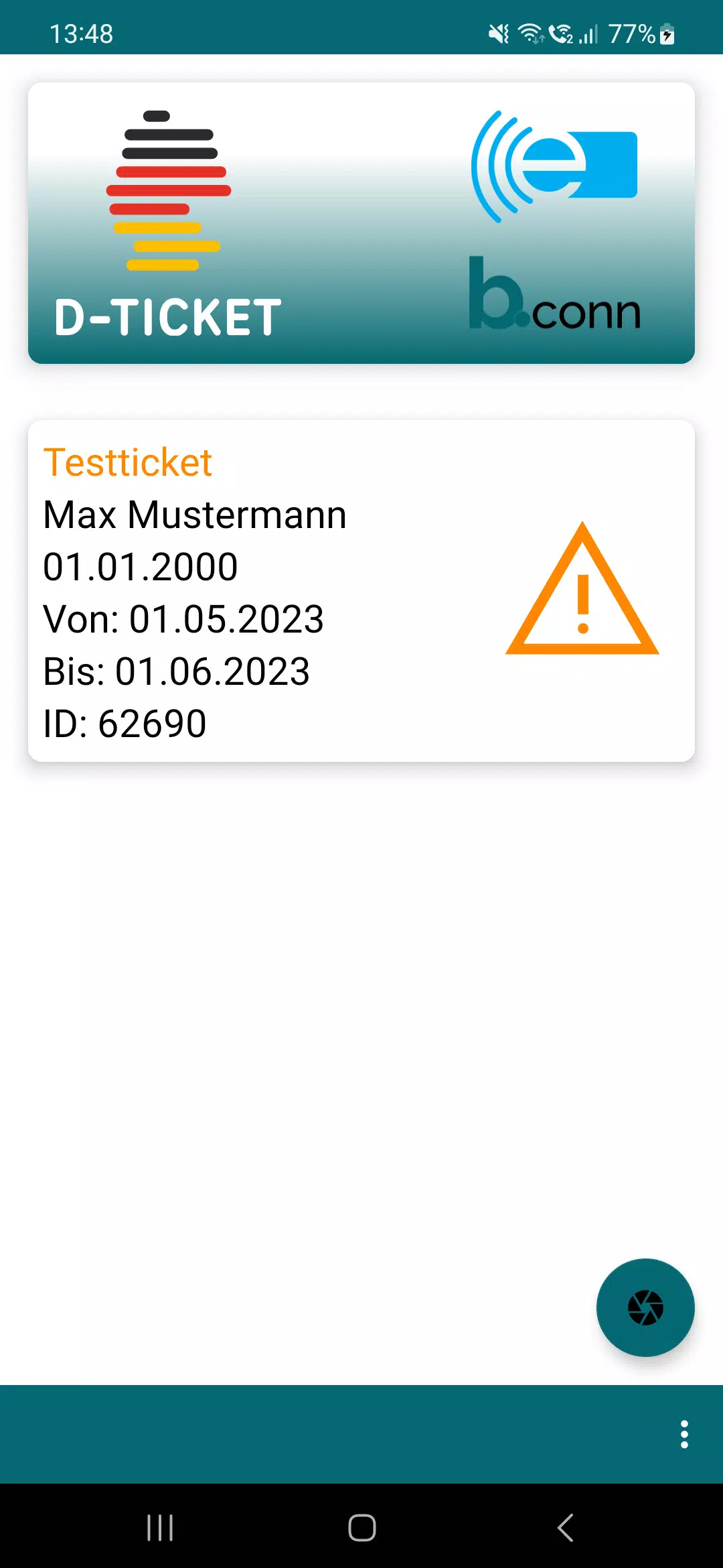 Schermata Deutschlandticket Kontrolle 3