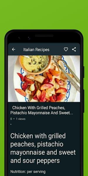 Schermata Italian Recipes 2