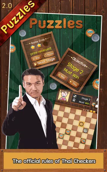 Thai Checkers - Genius Puzzle Captura de pantalla 0