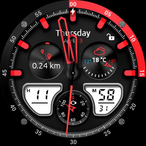 Fury Watch Face Captura de tela 1