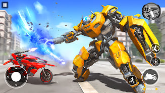 Real Robot Bike Transform Game ဖန်သားပြင်ဓာတ်ပုံ 0