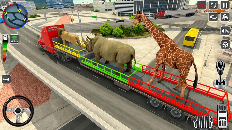 Wild Animal Truck Transporter Tangkapan skrin 2