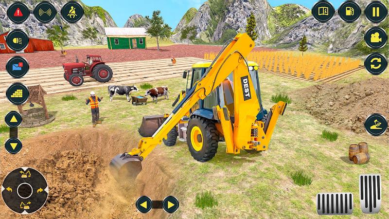 Village Excavator JCB Games स्क्रीनशॉट 1