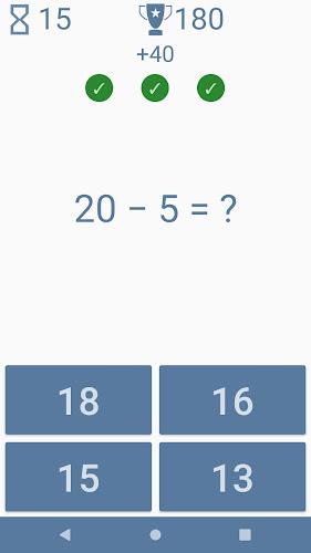 Schermata Addition subtraction for kids 3