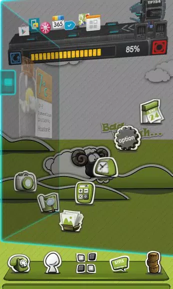 Next Launcher Theme P.Sheep Tangkapan skrin 0
