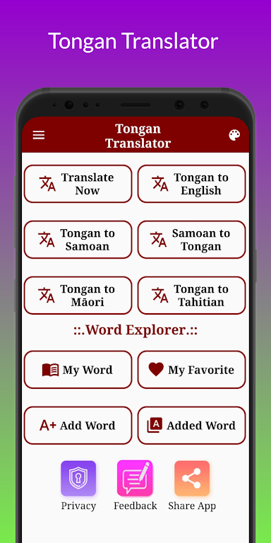 Tongan Translator Capture d'écran 0