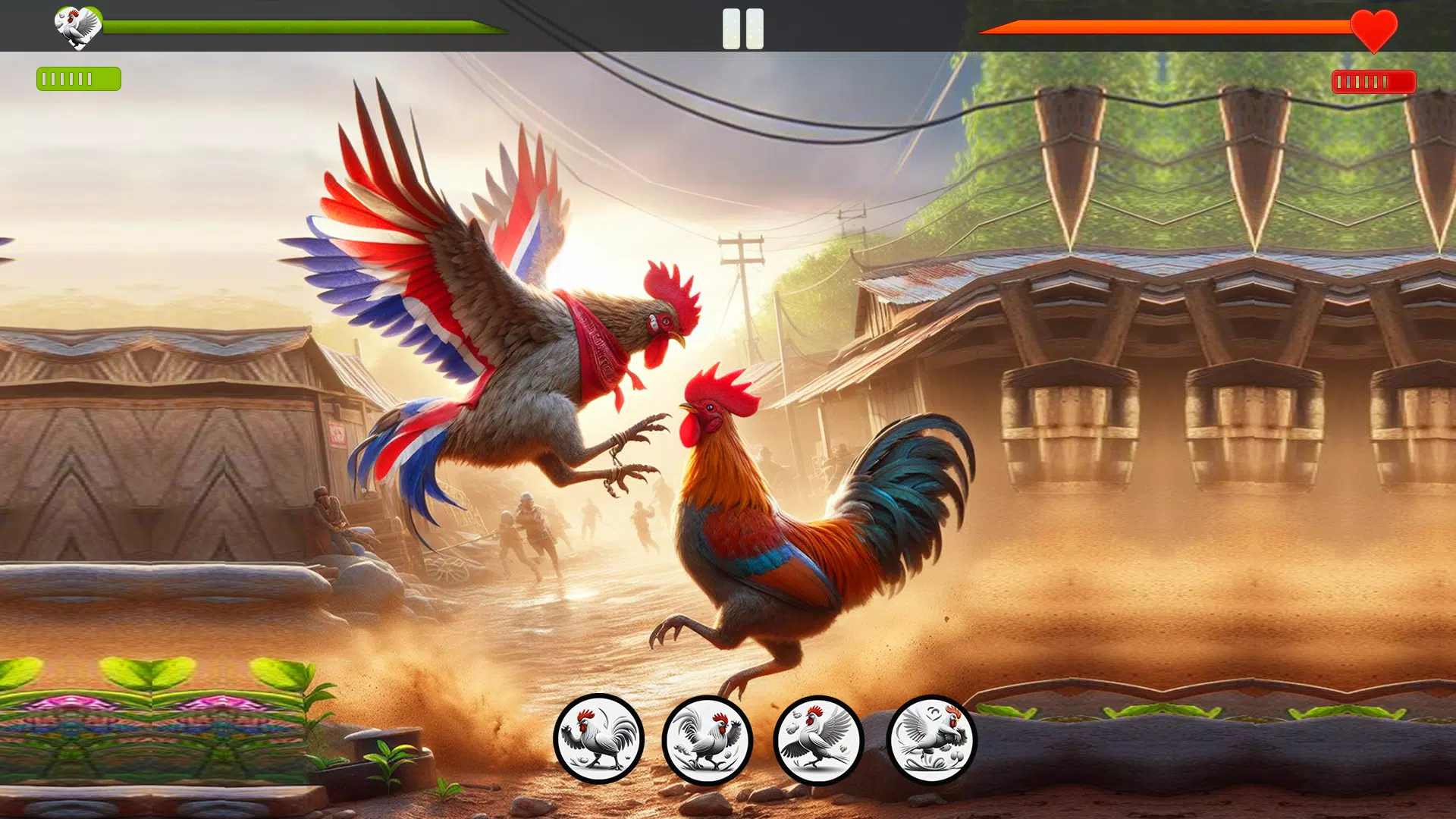 Farm Rooster Fighting Chicks 1 스크린샷 3