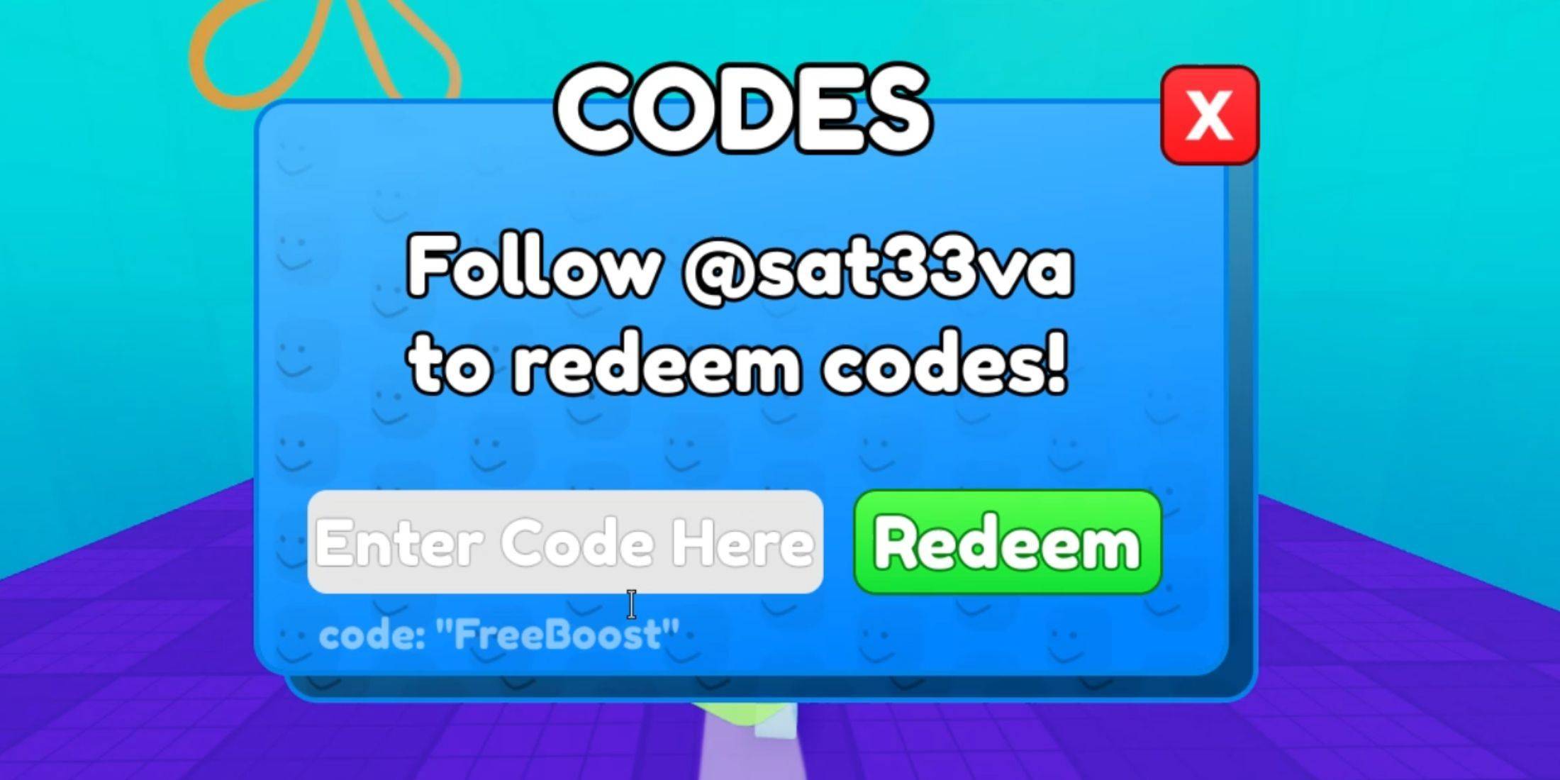 Image of in-game Code Redemption Interface