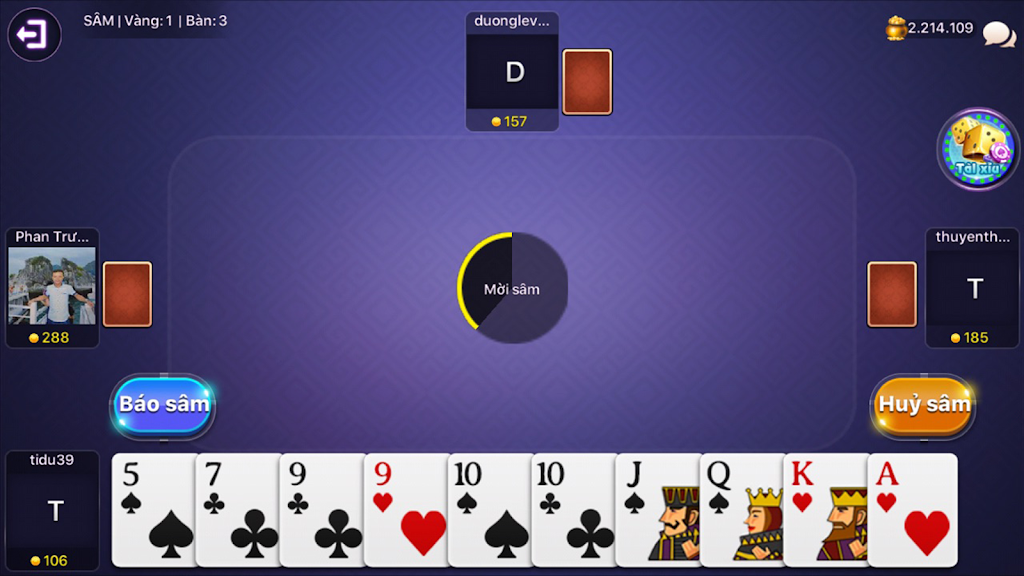 Schermata GAME BAI DOI THUONG - DANH BAI XANH CHIN 2