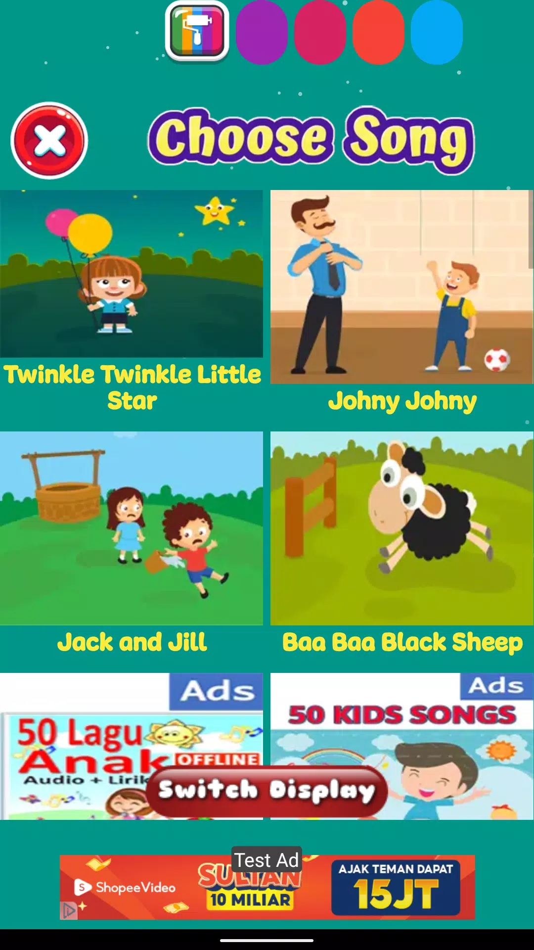 Kids Songs Offline App Ảnh chụp màn hình 0