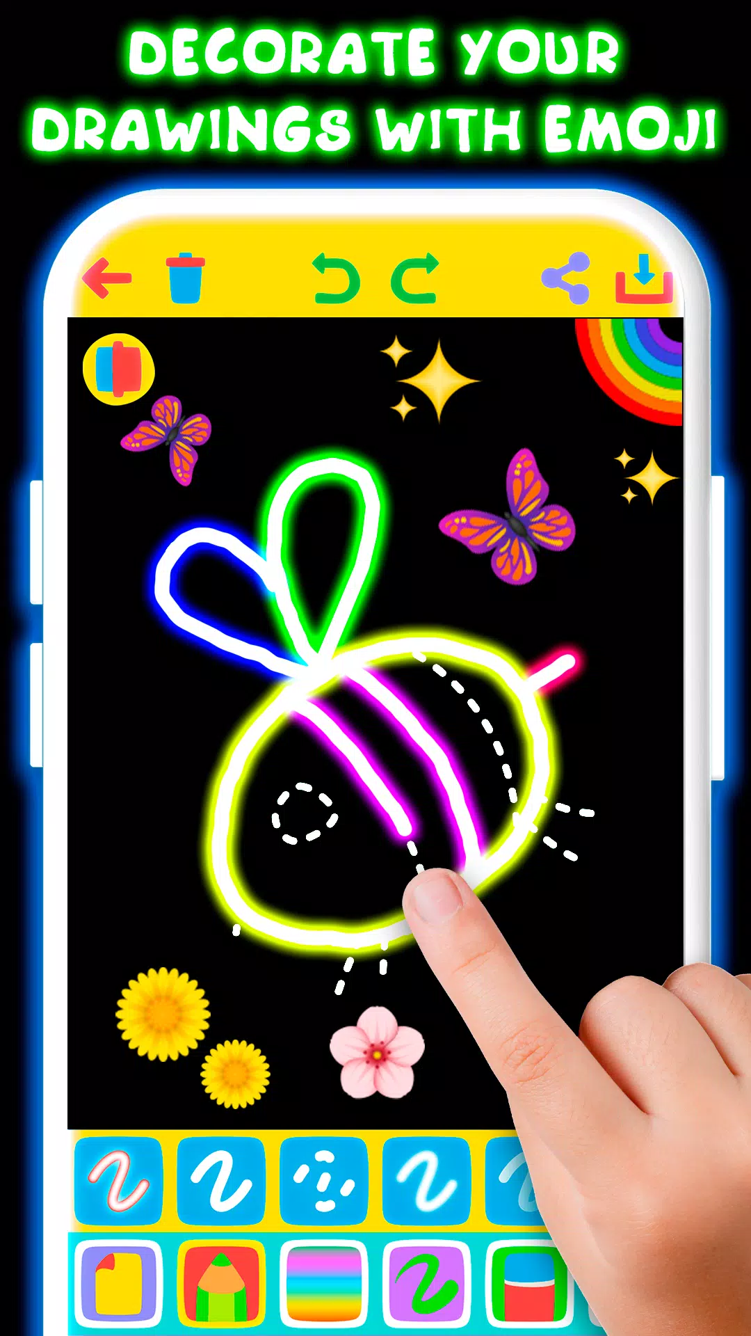 Drawing For Kids - Glow Draw ภาพหน้าจอ 2