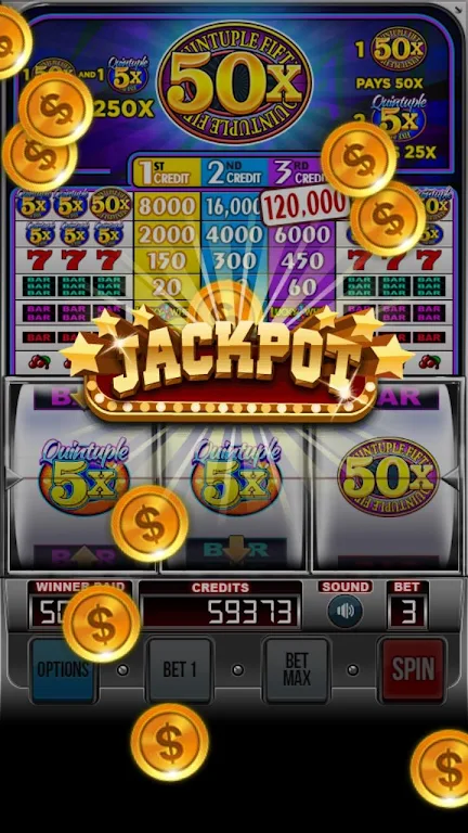 Quintuple 50x Free Slots Capture d'écran 1