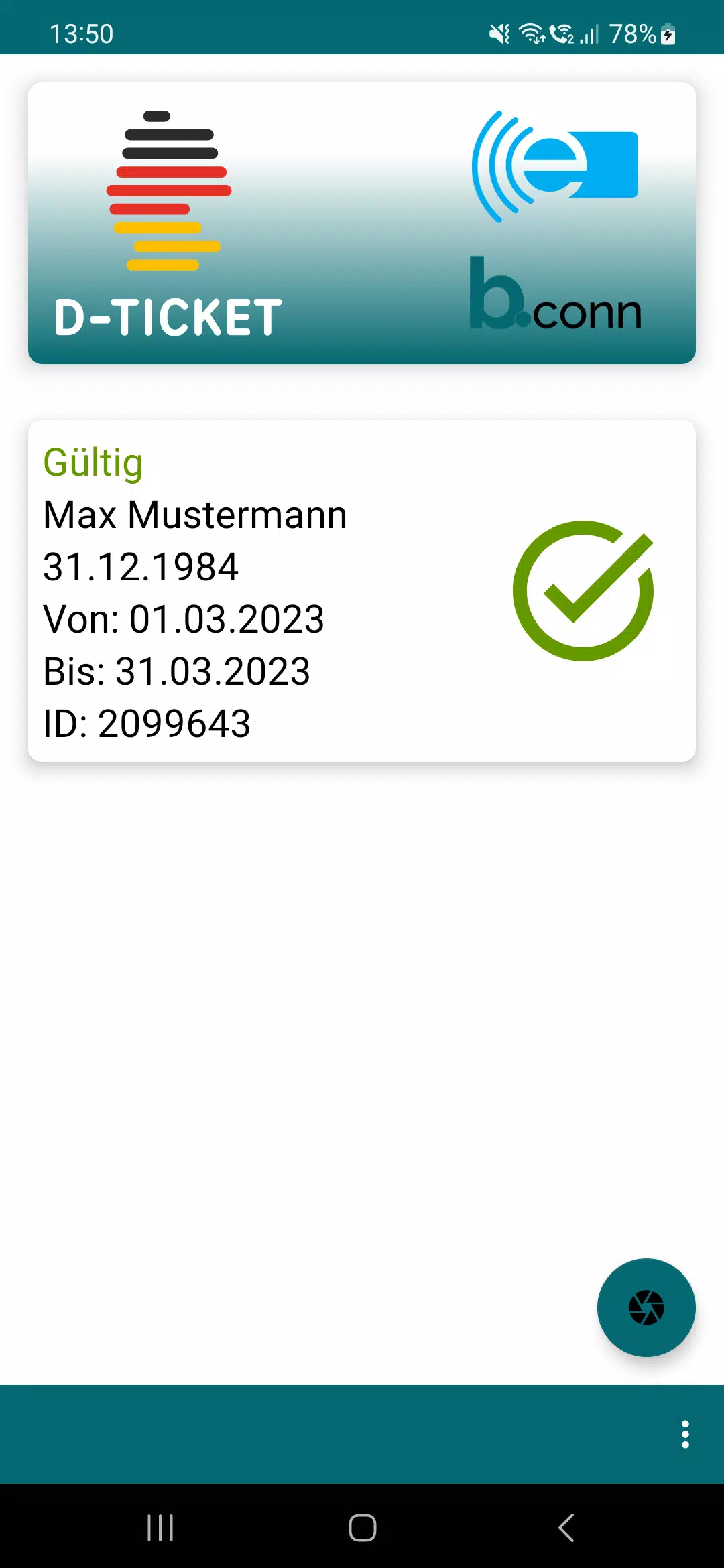 Schermata Deutschlandticket Kontrolle 1