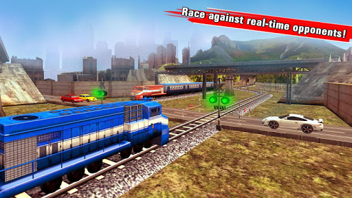 Train Racing Games 3D 2 Player Tangkapan skrin 1