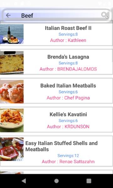 Italian Meal Recipes Captura de pantalla 3