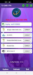T2 CARD VPN Captura de pantalla 1