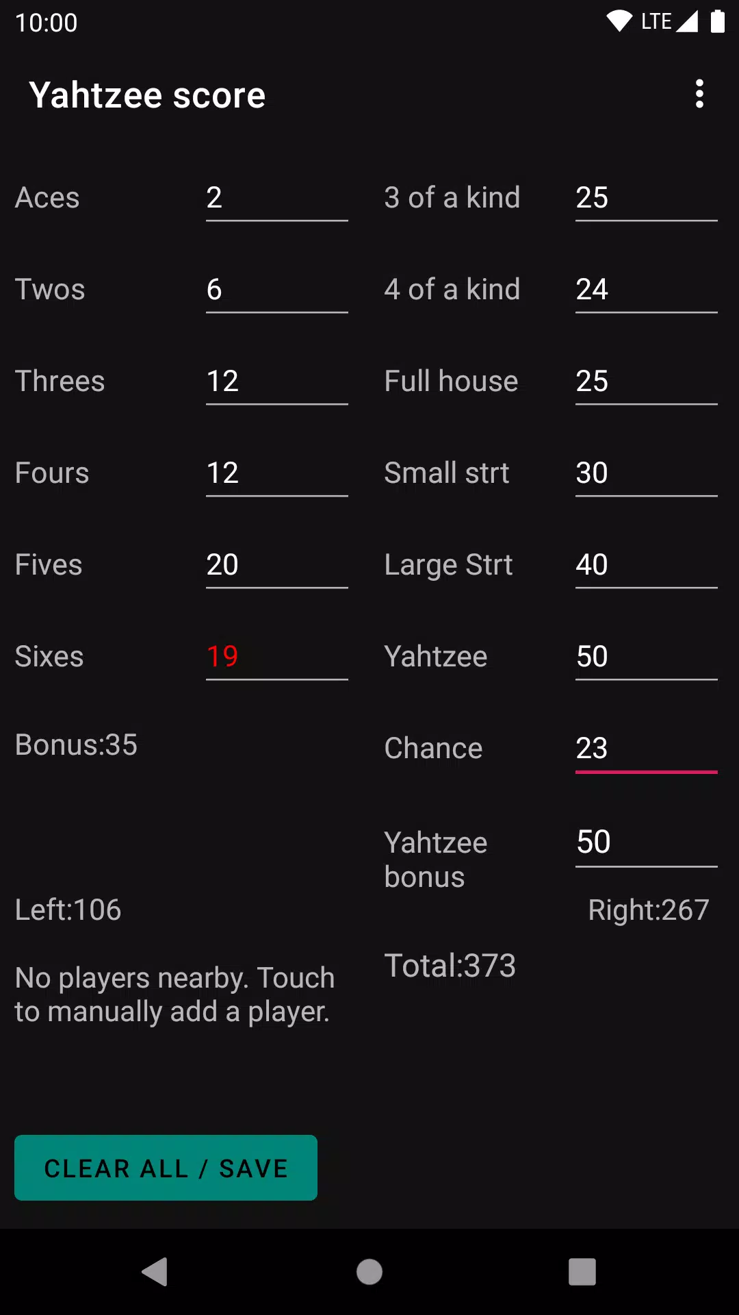 Yatzy score スクリーンショット 2