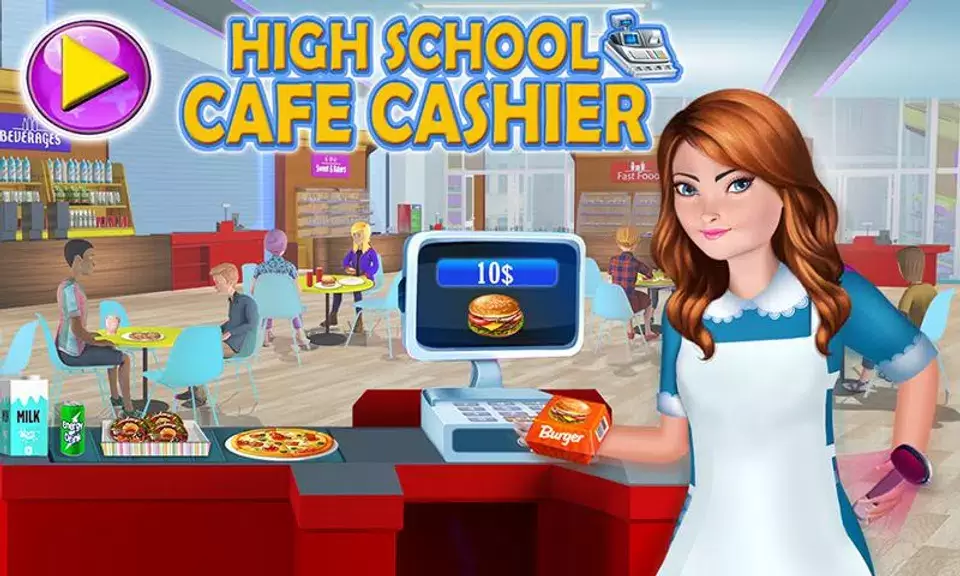 High School Cafe Cashier Games स्क्रीनशॉट 3