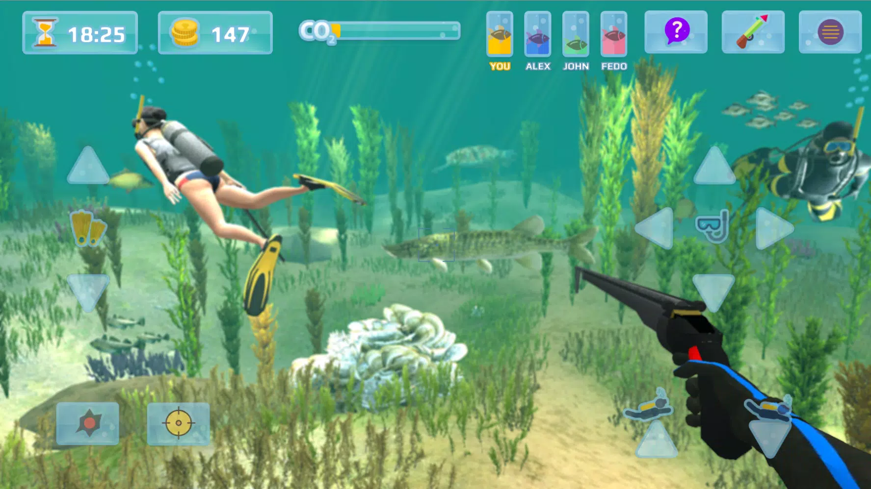 Hunter underwater spearfishing Captura de tela 0