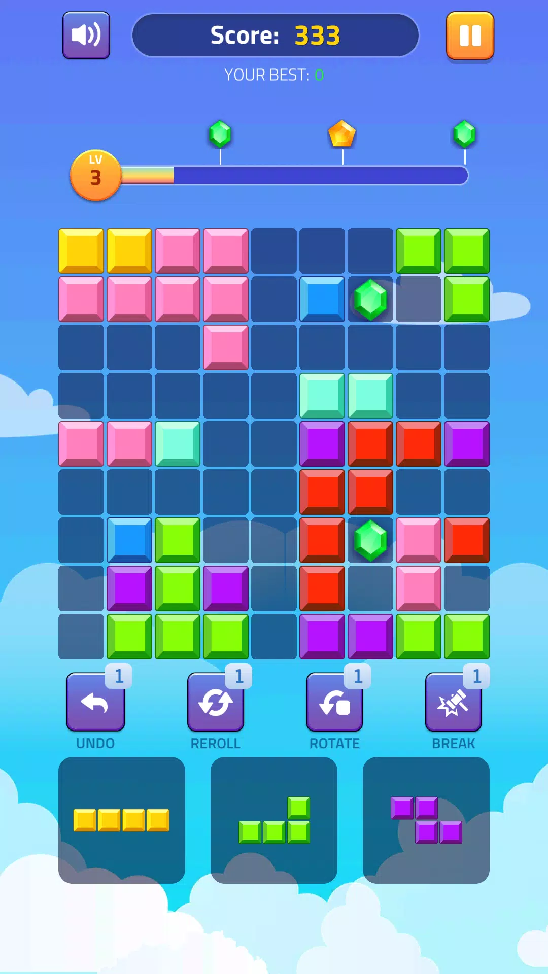 Block Puzzle - Gems Adventure Tangkapan skrin 1