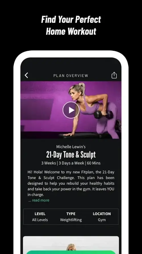 Fitplan: Gym & Home Workouts Capture d'écran 1