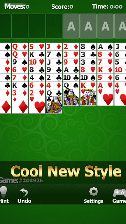 Schermata Solitaire Free Cell 2