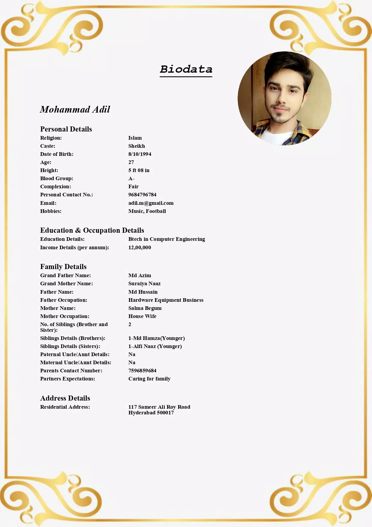 Muslim Marriage Biodata Maker应用截图第2张