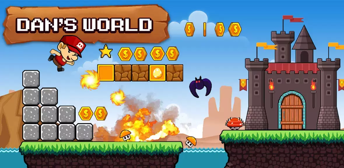 Super Dan's World - Run Game 스크린샷 0